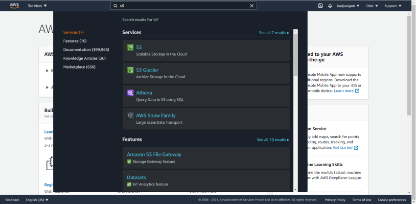 Creating Free Tier AWS account with Free S3 storage account